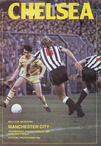 Chelsea v Manchester City Milk Cup 4th Round 1984/85